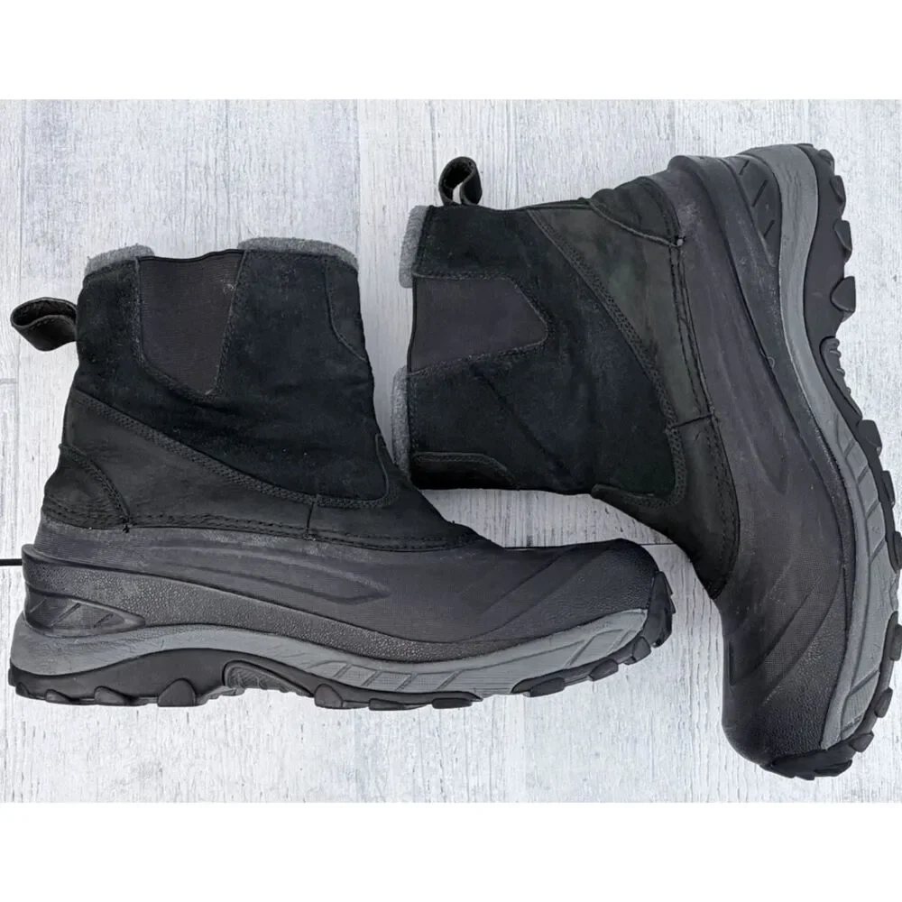 North Face HeatSeeker Waterproof Boots Men 14 Insulated Black 200 Gram Pull-On